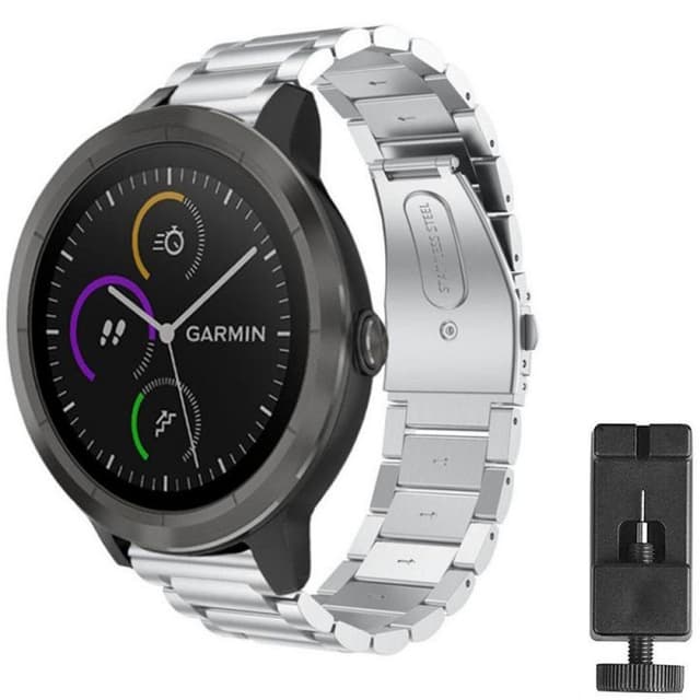 Armband rostfritt stål Garmin VivoActive 3 - Silver