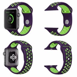 Apple Watch 42mm Sport rannekoru violetti-vihreä