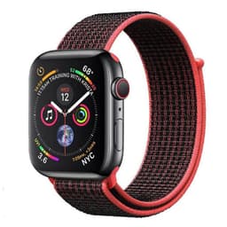 Apple Watch 4 (44 mm) nylonrannekoru - musta / punainen