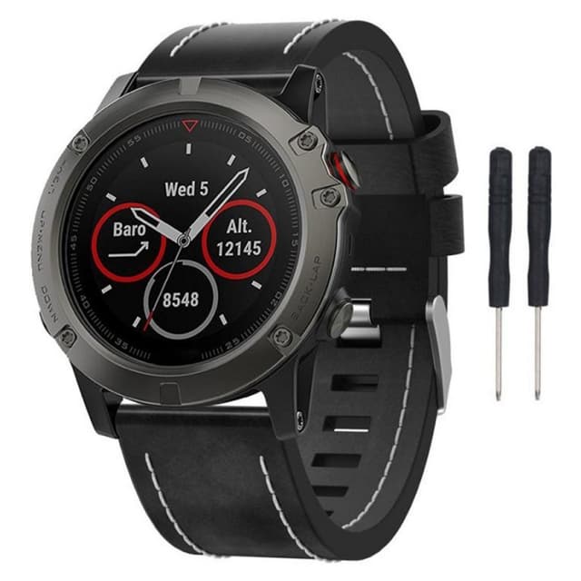 Lærarmbånd Garmin Fenix 3 / 5X / 5X Plus - Svart