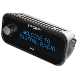 POPup radio med klokkeprojeksjon (sort)