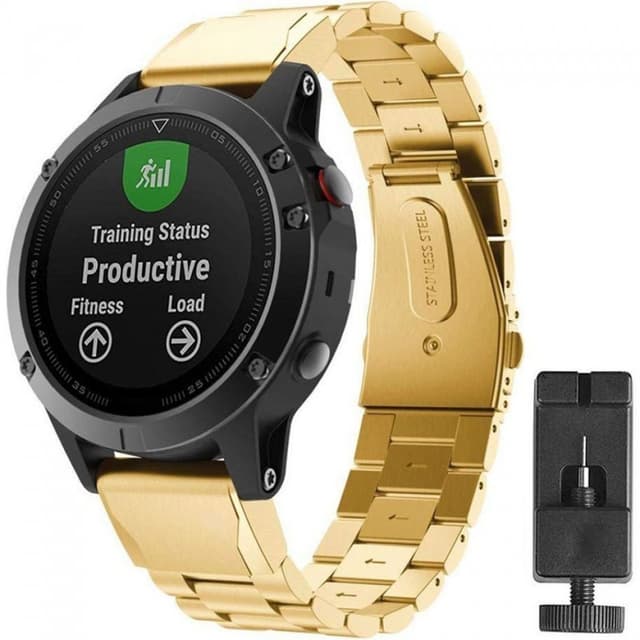 Rustfrit stål armbånd Garmin Fenix 5S - guld