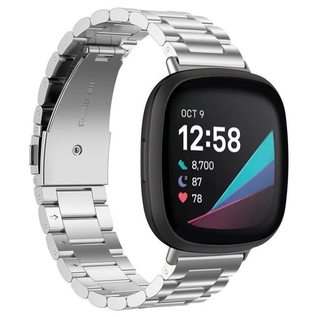 Armband rostfritt stål Fitbit Sense - Silver