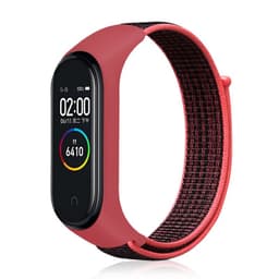 Nylon armbånd Xiaomi Mi Band 3/4 - rød svart