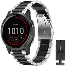 Rustfrit stål armbånd GARMIN VivoActive 4 - Sv / sølv