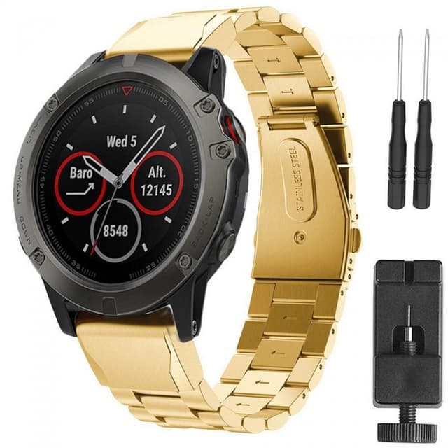 Armbånd RSF stål Garmin Fenix 3 / 5X / 5X Plus - Guld