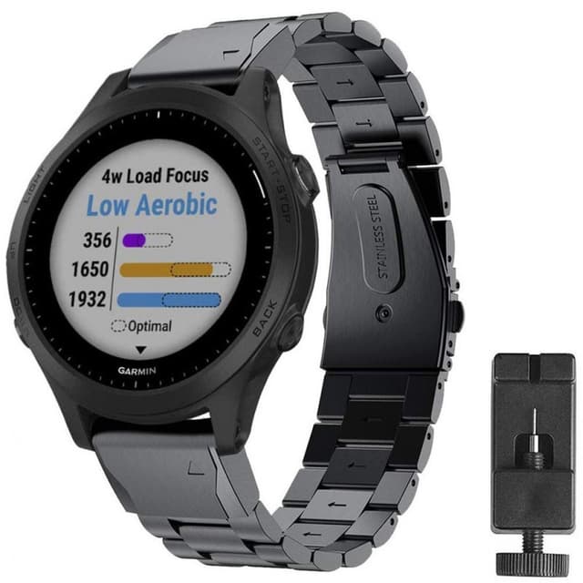 Rustfrit stål armbånd GARMIN Forerunner 945 - Sort