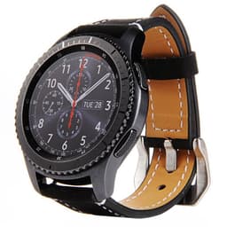 Nahkarannekoru Matt Samsung Gear S3 Frontier / Classic (musta)