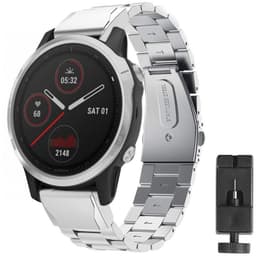 Rustfrit stål armbånd Garmin Fenix 6S - sølv