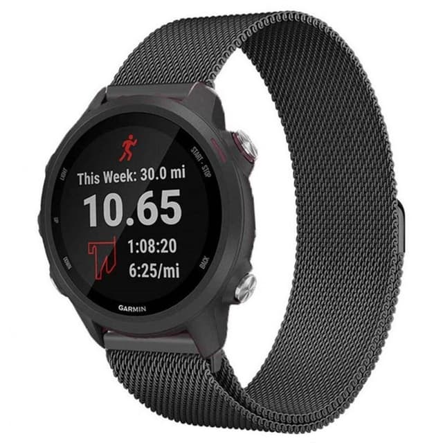 Milanese rannekoru GARMIN Forerunner 245/245 Music - musta