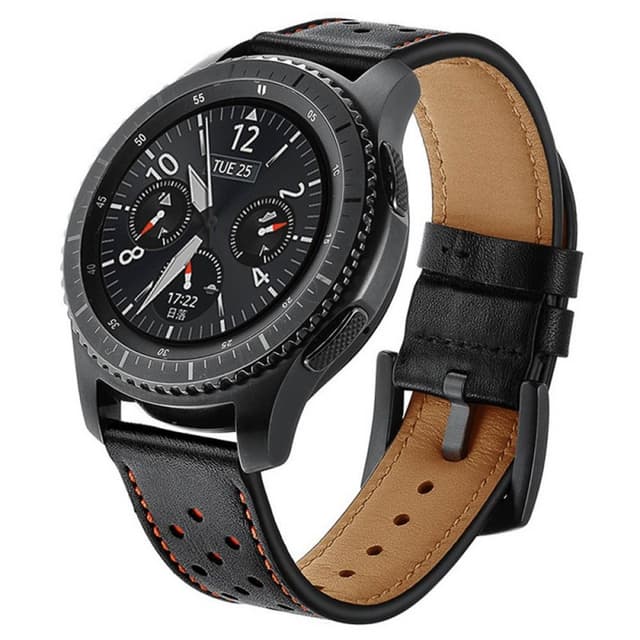 Lærarmbånd Samsung Gear S3 Frontier / Classic (svart)