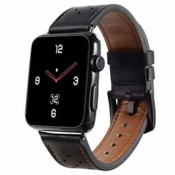 Apple Watch 4 (40mm) læderarmbånd plum - sort