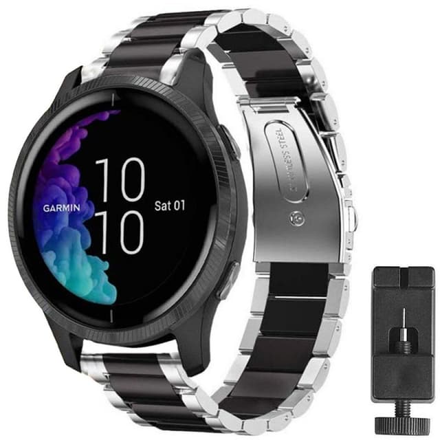 Armband rostfritt stål Garmin Venu - Silver/sv