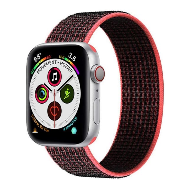 Apple Watch 5 (40 mm) nailonrannekoru - musta / punainen