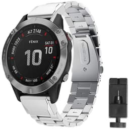 Armband rostfritt stål Garmin Fenix 6X / 6X Pro - Silver
