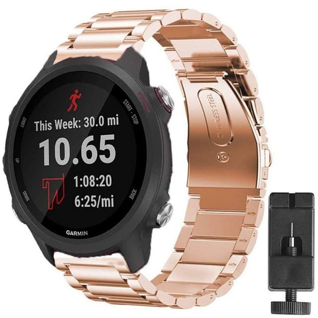 Rannekoru ruostumatonta terästä GARMIN Forerunner 245 / 245M - Rosè