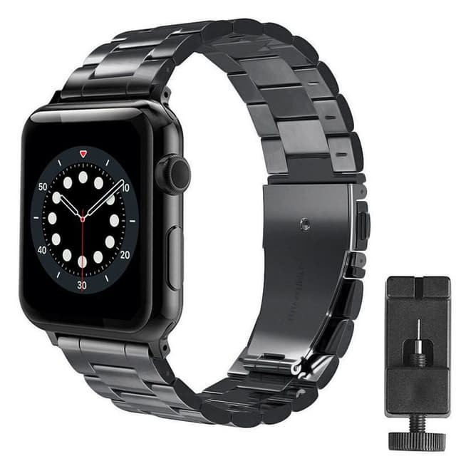 Armbånd Rustfritt stål Apple Watch 6 (44mm) - Svart