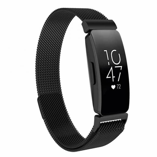Milanese magnetiske armbånd FITBIT Inspire / Inspire HR - Svart
