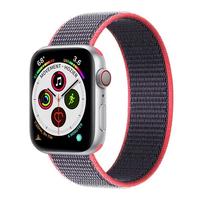 Apple Watch 5 (40 mm) nylonrannekoru - sähköinen vaaleanpunainen