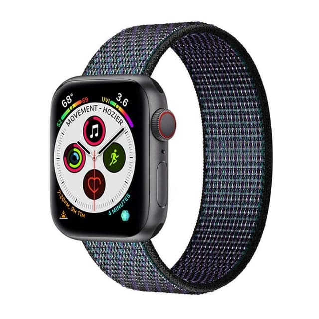 Apple Watch 5 (44mm) Nylon Armbånd - Glowing Grapes
