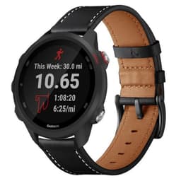 Læderarmbånd GARMIN Forerunner 245/245 Musik - Sort