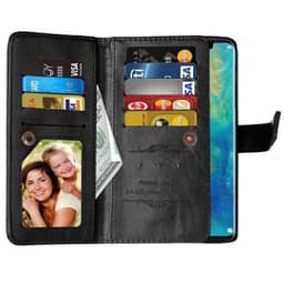 Dobbeltflip Flexi 9-kort Huawei Mate 20 Pro (LYA-L29)  - Svart