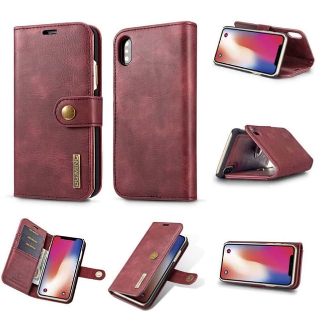 Mobilplånbok DG-Ming 2i1 Apple iPhone XS Max (6.5")  - Röd