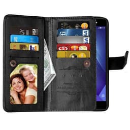 Dobbeltflip Flexi 9-kort Huawei Honor 7 (PLK-L01)  - Svart