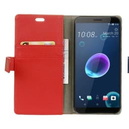 Lommebokdeksel 2-kort HTC Desire 12  - RØD