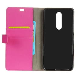 Lommebokdeksel 2-kort Nokia 5.1 Plus (TA-1109)  - Rosa