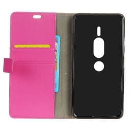 Lommebokdeksel 2-kort Sony Xperia XZ2 Premium (H8166)  - Rosa