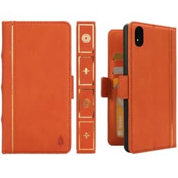 Retro boklommebok 2i1 Apple iPhone XR (6.1")  - oransje