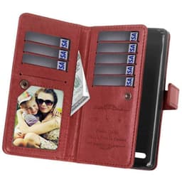 Lompakkotelo Flexi 9-kortti LG K11 2018 (X410E)  - ruskea