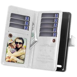 Lompakkotelo Flexi 9-kortti LG K9 2018 (X210N)  - valkoinen