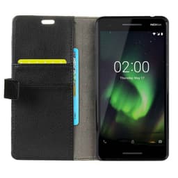 Lommebokdeksel 2-kort Nokia 2.1 2018 (TA-1080)  - Svart