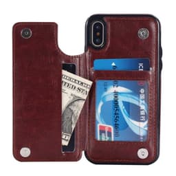 Flip lompakkokotelo 2-kortti Apple iPhone X / Xs  - ruskea