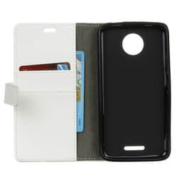 Lompakkokotelo 2-kortti Motorola Moto C Plus (XT1723)  - valkoinen