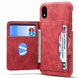 Vintage Flipwallet 3 -kortti Apple iPhone XR (6.1 ")  - punainen