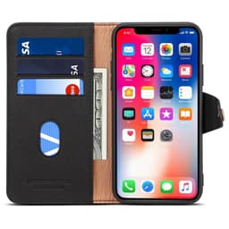 Denior Mobilplånbok läder 3-kort Apple iPhone XR (6.1")  - musta