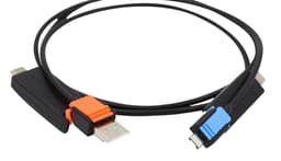 USB + USB-C til Micro USB + USB-C kabel - 1m
