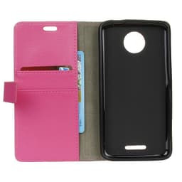 Lommebokdeksel 2-kort Motorola Moto C Plus (XT1723)  - Rosa