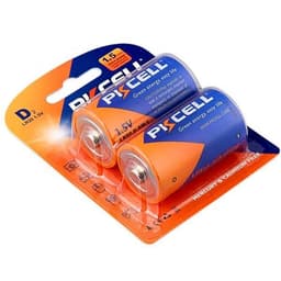 PKCELL-paristot, 1,5 V alkalinen D / LR20, 2 kpl