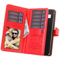 Lompakkotelo Flexi 9-kortti Samsung Galaxy S10 (SM-G973F)  - punainen