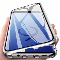 Samsung Galaxy S9 Plus skal med skärmskydd glas/silver