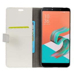 Lompakkokotelo 2-kortti Asus Zenfone 5 Lite (ZC600KL)  - valkoinen