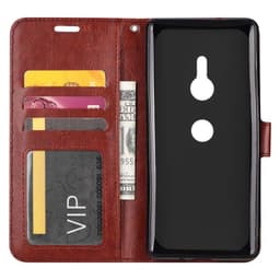 Lommebokdeksel 3-kort Sony Xperia XZ3 (H9436)  - brun