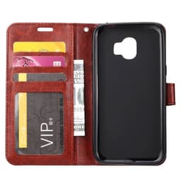Wallet 3-kort til Samsung Galaxy J6 Plus (SM-J610F)  - brun