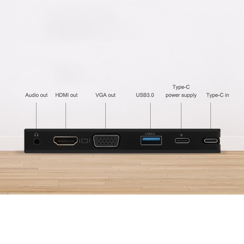 USB-C til VGA / HDMI Multiport Adapter Hub Dock - Elkjøp | Elkjøp