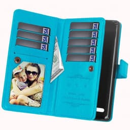 Dobbeltflip Flexi 9-kort LG K9 2018 (X210N)  - Lyse blå