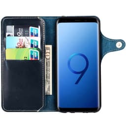 Lompakkokotelo 3-kortti aito nahka Samsung Galaxy S9 (SM-G960F)  - sin